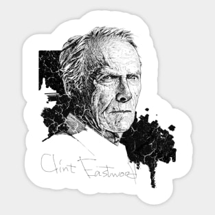 Black Painting Clint Sticker